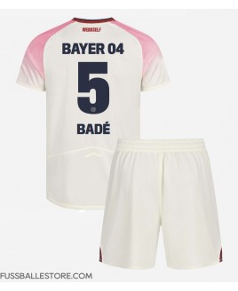 Günstige Bayer Leverkusen Loic Bade #5 Auswärts Trikotsatzt Kinder 2025-26 Kurzarm (+ Kurze Hosen)